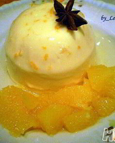 Апельсиновая панна-котта с салатом из апельсин