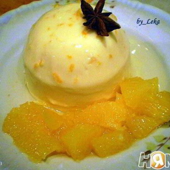 Рецепт апельсиновой панны-котты с салатом из апельсин