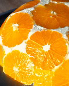 Апельсиновый творожный десерт без выпечки