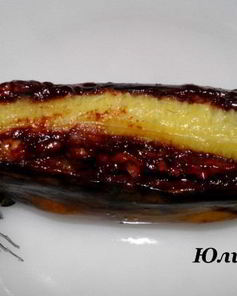 Десерт для пикника Банан с шоколадом