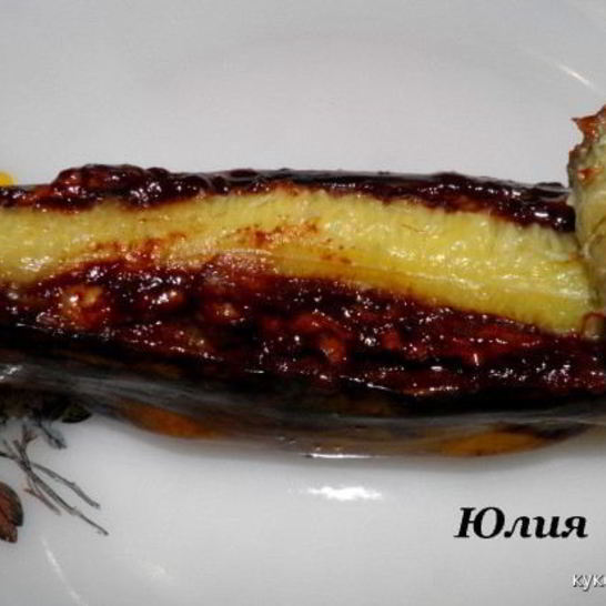 Рецепт десерта для пикника банан с шоколадом