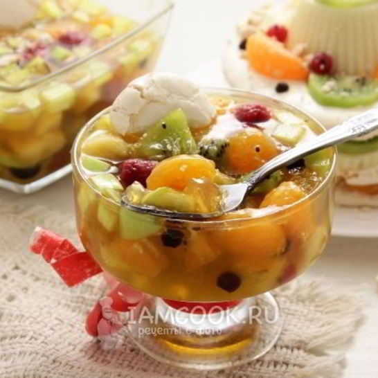Рецепт фруктов в желе