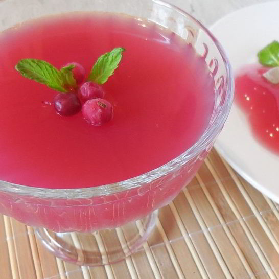 Рецепт клюквенного желе десертного