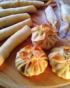 Хрустяшки из теста брик мешочки, конфеты, сигары