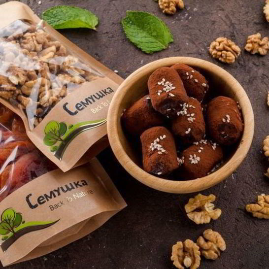 Рецепт конфет с курагой и орехами