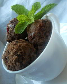 Мягкие черешневые конфеты с ромом и маскарпоне