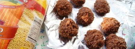 шоколадно-ореховые конфеты из пшена. Шаг 5