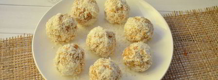 творожные конфеты с кокосом и арахисовой пастой. Шаг 5