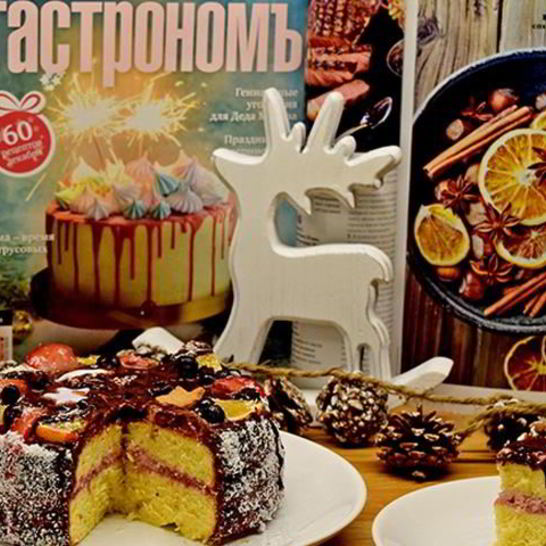 Рецепт апельсинового бисквита с клубничным крем-чизом и бельгийским шоколадом