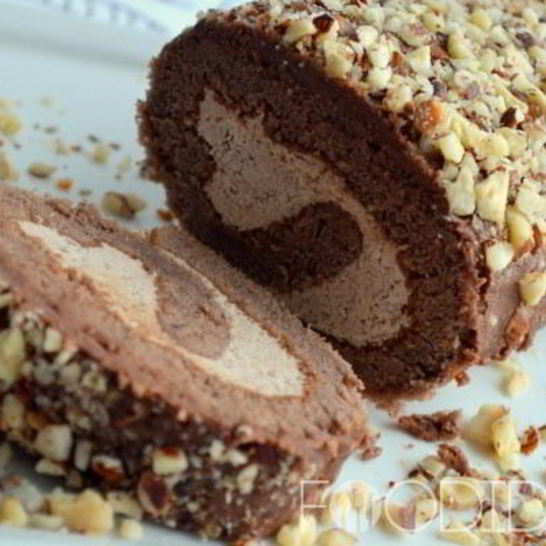 Рецепт бисквитного рулета с заварным кремом