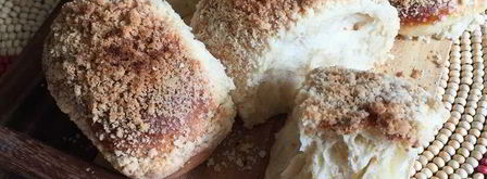 булочки с ароматным штрейзелем и ванильным заварным кремом. Шаг 18