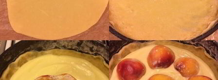 кростата с кремом и персиками. Шаг 7