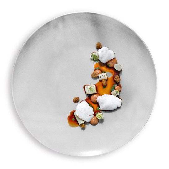 Рецепт щек трески с кремом из водорослей