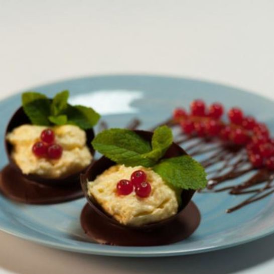 Рецепт шоколадных чашечек с кремом