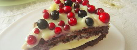 тортик с заварным кремом и ягодами. Шаг 9