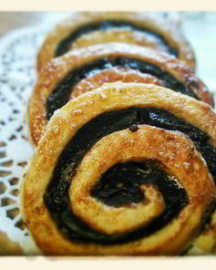 Улитки с шоколадным кремом-пудингом