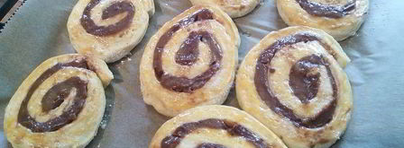 улитки с шоколадным кремом-пудингом. Шаг 8