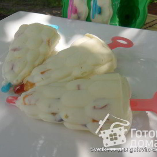 Рецепт домашнего мороженого со сгущенкой и персиками