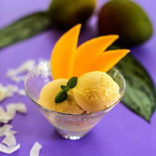 Рецепт кокосового мороженого с манго