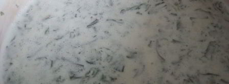 мороженое из зеленого чая с мятой и корицей. Шаг 2