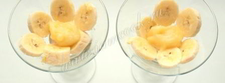 мороженое с лимонным курдом, шоколадом и бананом. Шаг 3