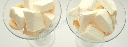 мороженое с лимонным курдом, шоколадом и бананом. Шаг 4