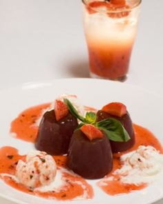 Мороженое с винным желе