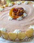 Персиковый торт-мороженое