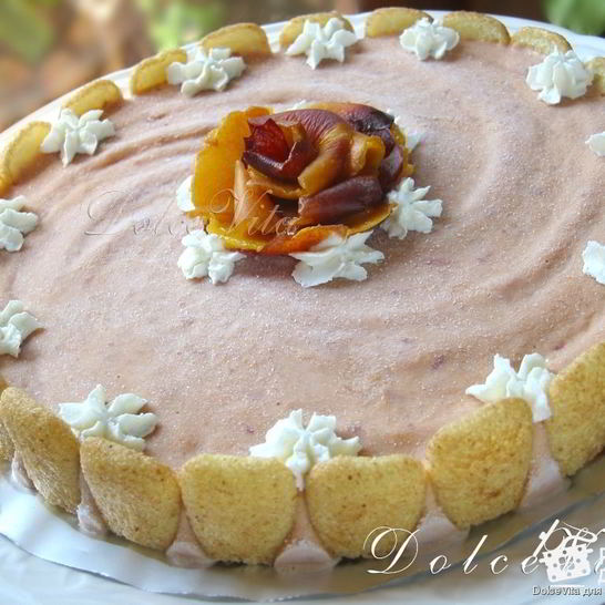 Рецепт персикового торта-мороженого