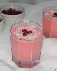 Клюквенный муссовый десерт