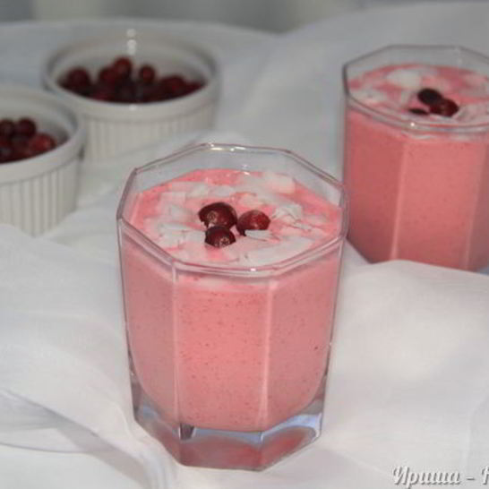 Рецепт клюквенного муссового десерта