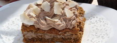 легкий кофейный бисквит с кокосовым муссом. Шаг 8