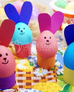 Крашеные яйца Пасхальные кролики