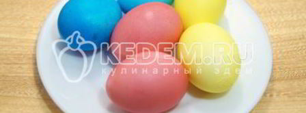 крашеные яйца пасхальные кролики. Шаг 3