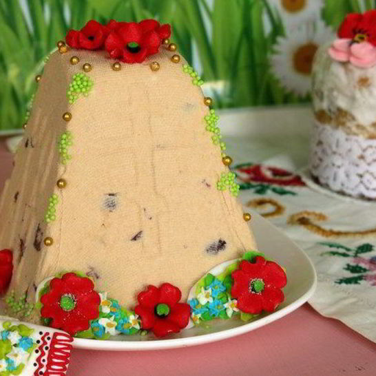 Рецепт красной пасхи на ряженке