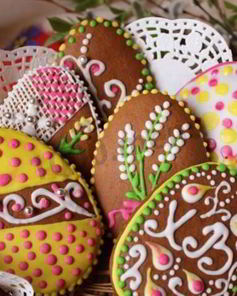 Расписные пряники Пасхальные яйца имбирные