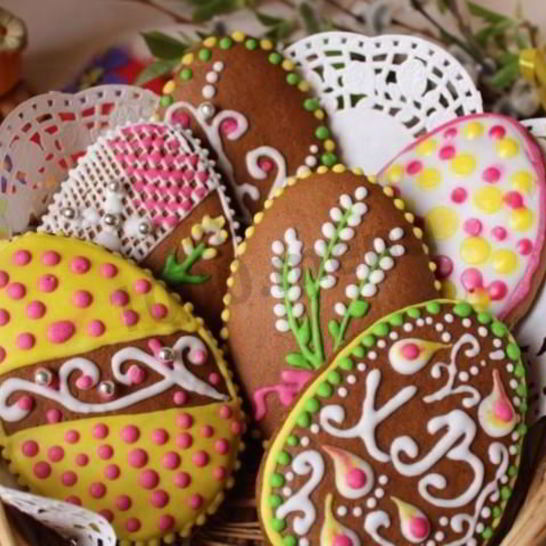 Рецепт расписных пряников пасхальных яйца имбирные