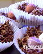 Шоколадные гнезда на Пасху