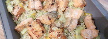 рагу из лосося с перловкой под сырным суфле. Шаг 5