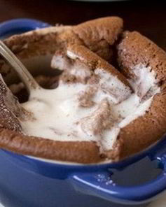 Шоколадное суфле с кремом в духовке