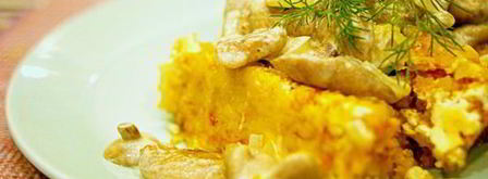 суфле из овощей под маслятами в сметане. Шаг 11