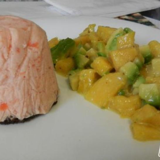 Рецепт суфле из семги с цитрусовым салатом