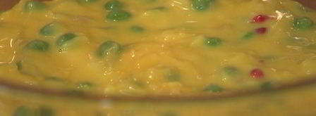 суфле с горошком, грюйером и розовым перцем. Шаг 7