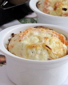 Суфле с рисом, семгой и сыром Джюгас