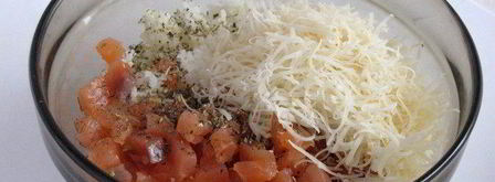 суфле с рисом, семгой и сыром джюгас. Шаг 4