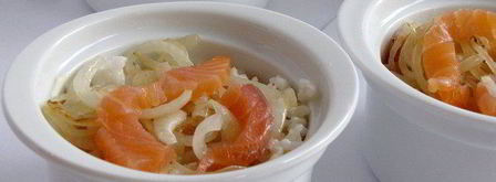 суфле с рисом, семгой и сыром джюгас. Шаг 7