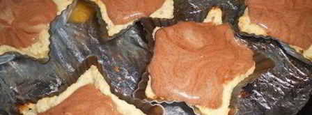 творожные корзиночки с шоколадным суфле. Шаг 6