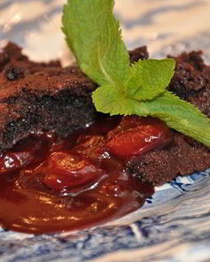 Вишнево-шоколадное суфле