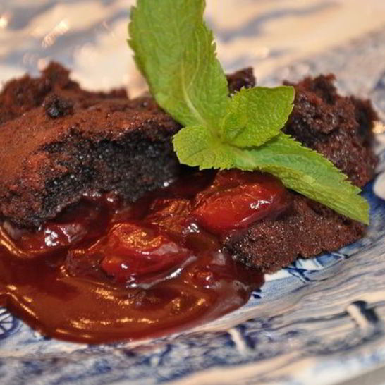 Рецепт вишнева-шоколадного суфле