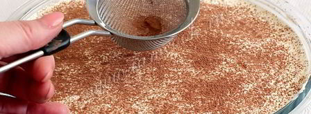 тирамису на шоколадном бисквите без яиц. Шаг 9